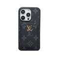 Classic Monogram iPhone Case with Card Holder -Black Printing