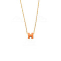 Hermes Mini Pop Orange Necklace