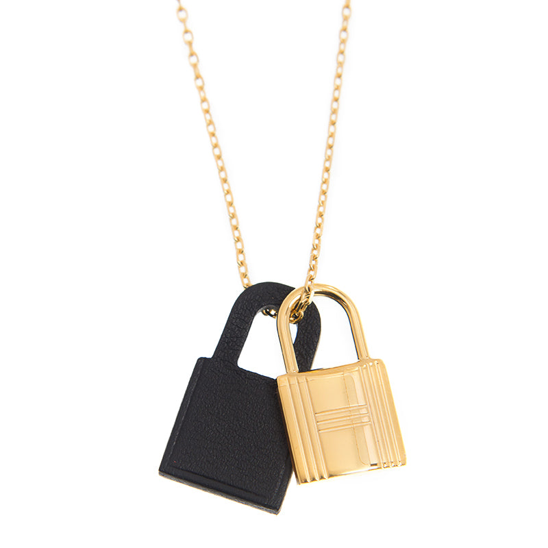 Hermes O'Kelly Black Pendant Necklace