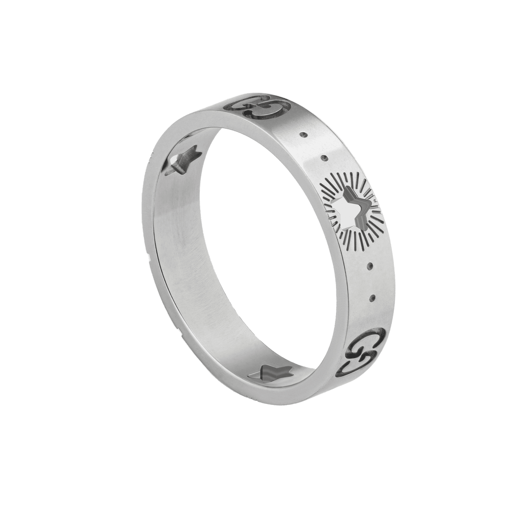 Gucci Double G Ring - 18K White Gold