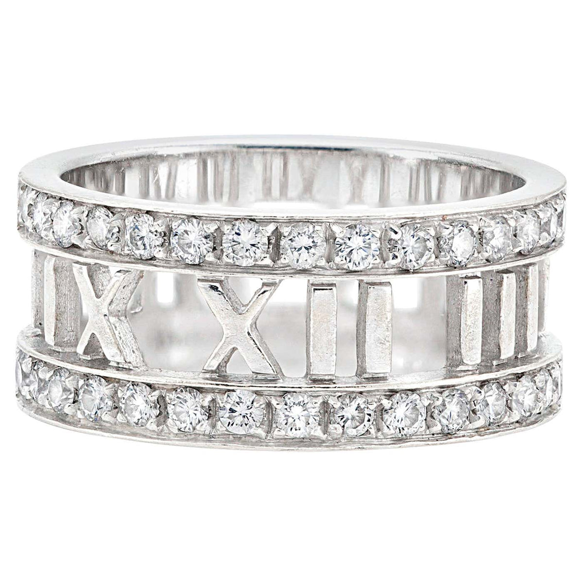 Tiffany Atlas Open Moissanite Ring - 18K White Gold