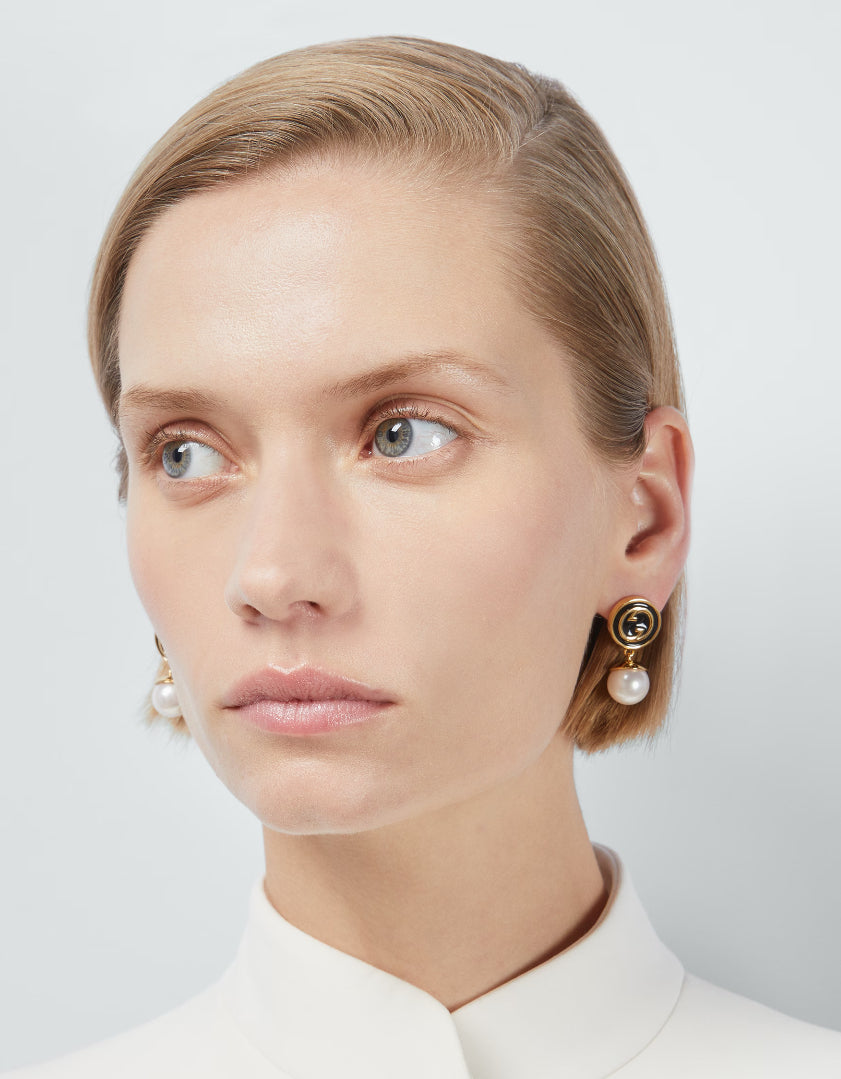 Gucci Double G Blondie Pendant Earrings - 18K Yellow Gold