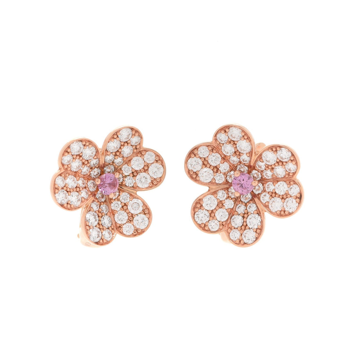 Frivole Pink Sapphire Earrings - 18K Gold