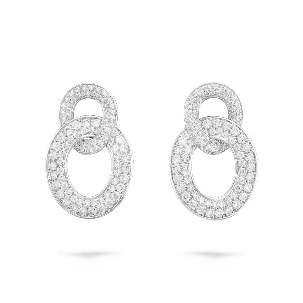 Olympia Diamond Earrings - 18K White Gold
