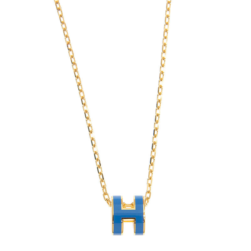 Hermes Mini Pop Blue Necklace