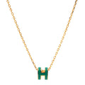 Hermes Mini Pop Green Necklace