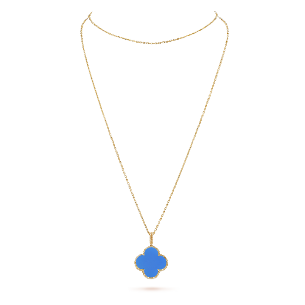 Magic Alhambra Agate Clover Necklace - 18K Gold