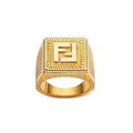 FF Guillochet Ring - 18K Gold