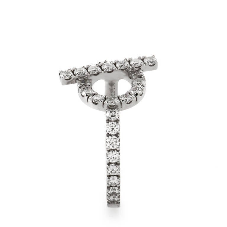Hermes Finesse Moissanite Ring - 18K White Gold