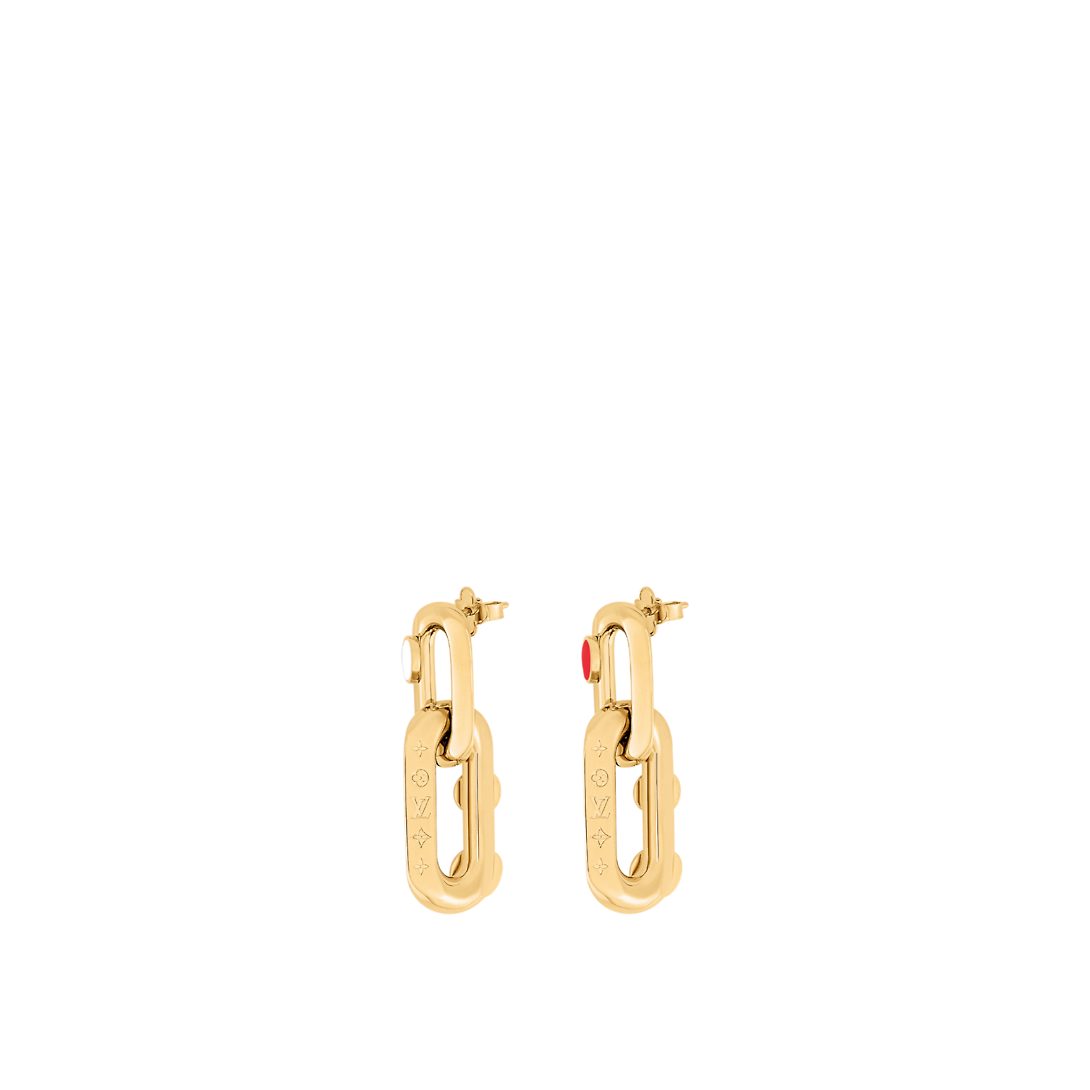 Louis Vuitton x YK LV Edge Painted Dots Earrings - 18K Yellow Gold