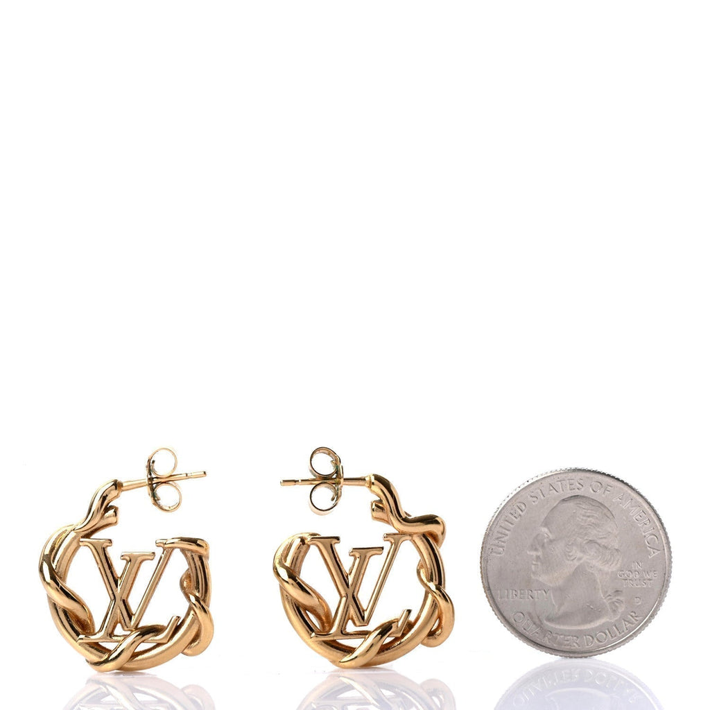 Louis Vuitton Garden Louise Hoop Earrings - 18K Yellow Gold