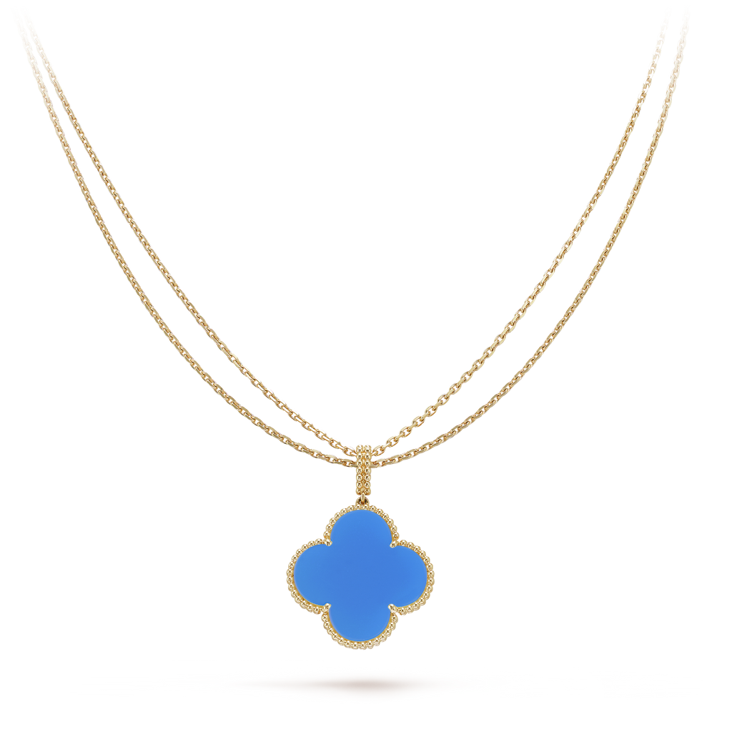 Magic Alhambra Agate Clover Necklace - 18K Gold