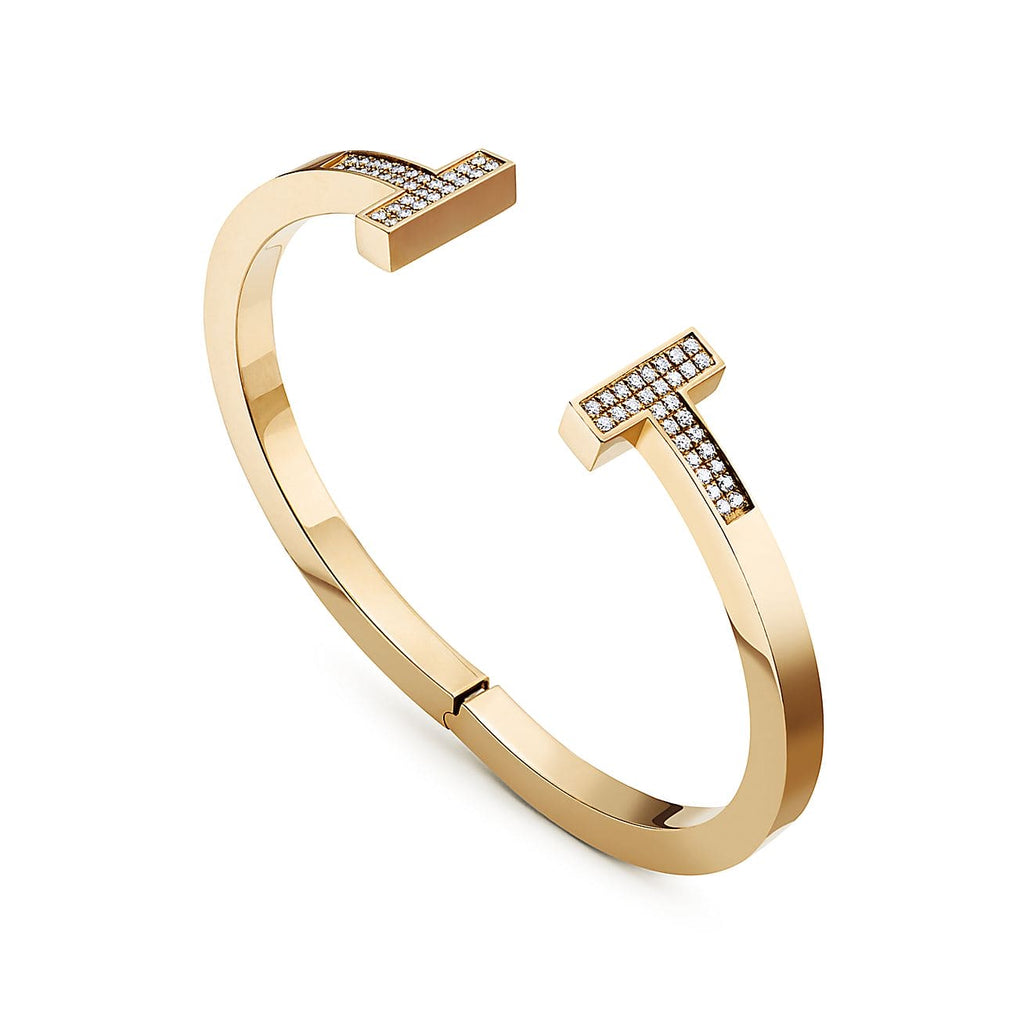 Tiffany Moissanite Square Bracelet - 18K Yellow Gold