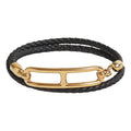 Hermes Roulis Double Tour Black Bracelet - 18K Gold