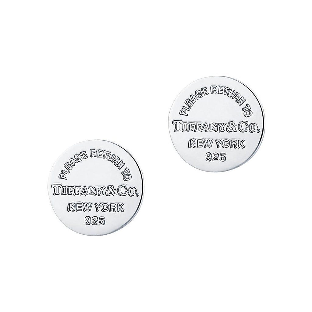 Return to Tiffany Circle Stud Earrings - 18K White Gold
