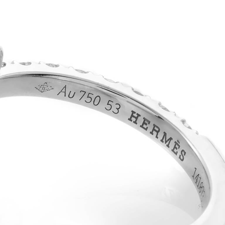 Hermes Finesse Moissanite Ring - 18K White Gold