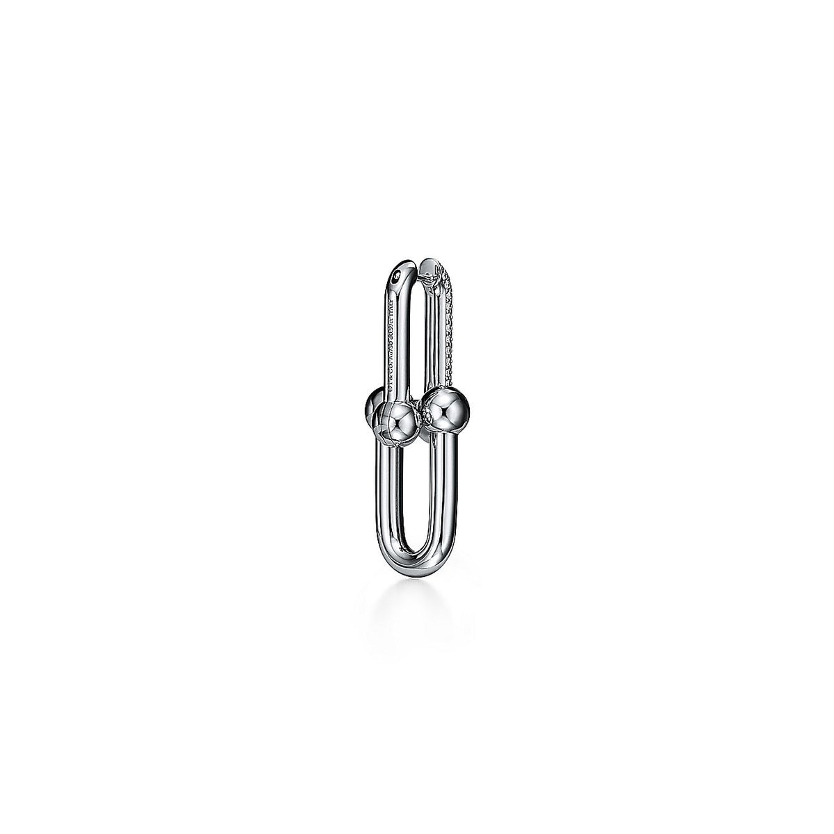 Tiffany HardWear Large Link Moissanite Earrings - 18K White Gold