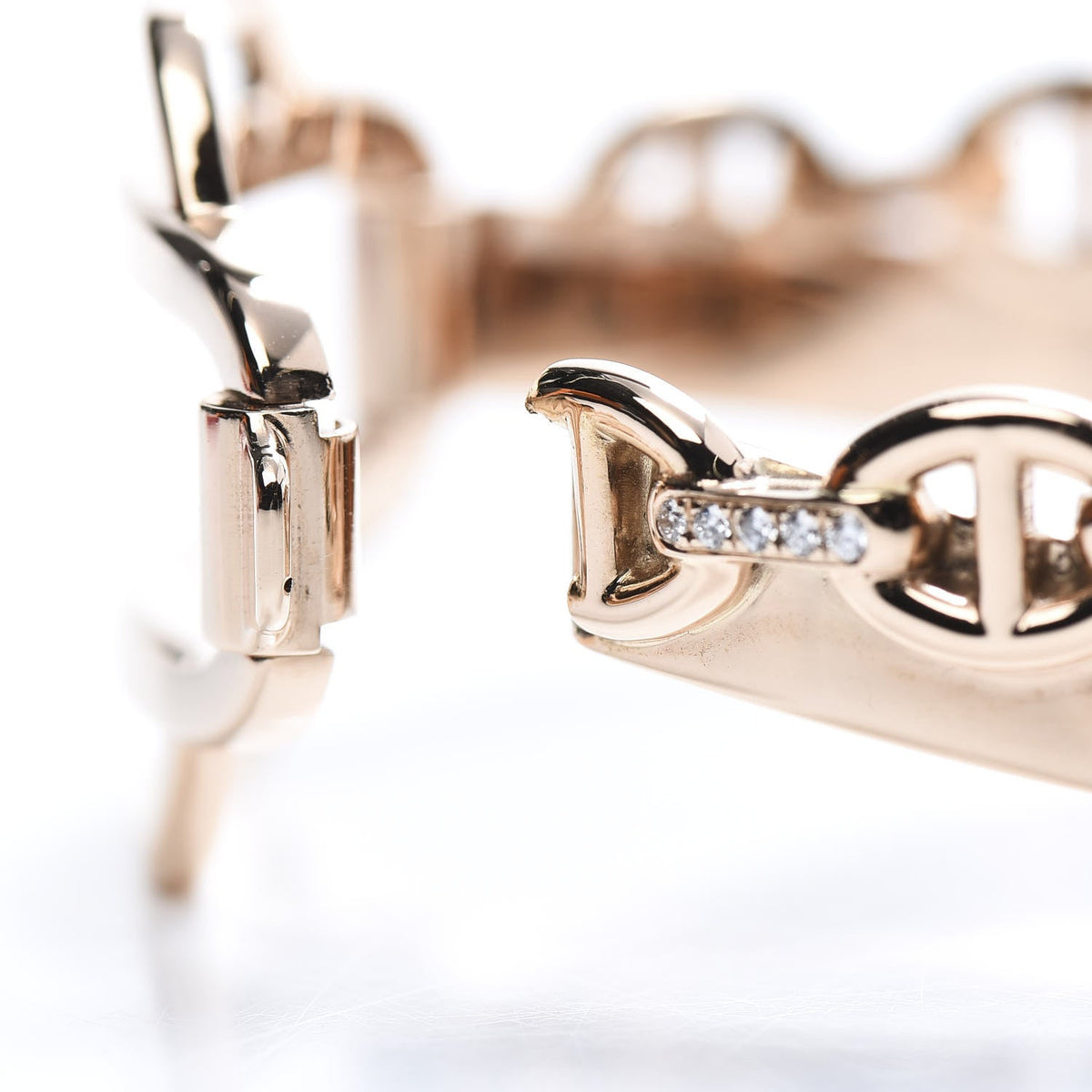 Hermes Kelly Double Tour Diamond Bracelet - 18K Gold