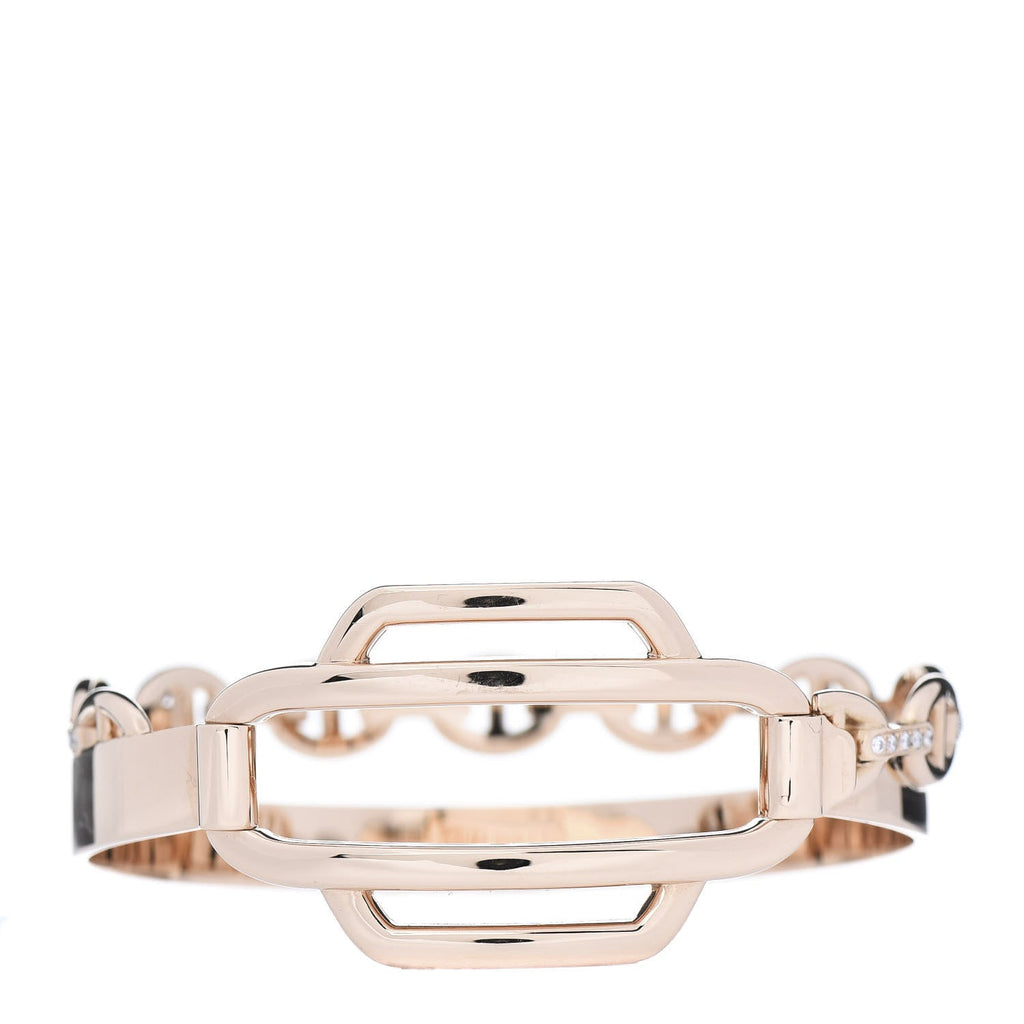 Hermes Kelly Double Tour Diamond Bracelet - 18K Gold