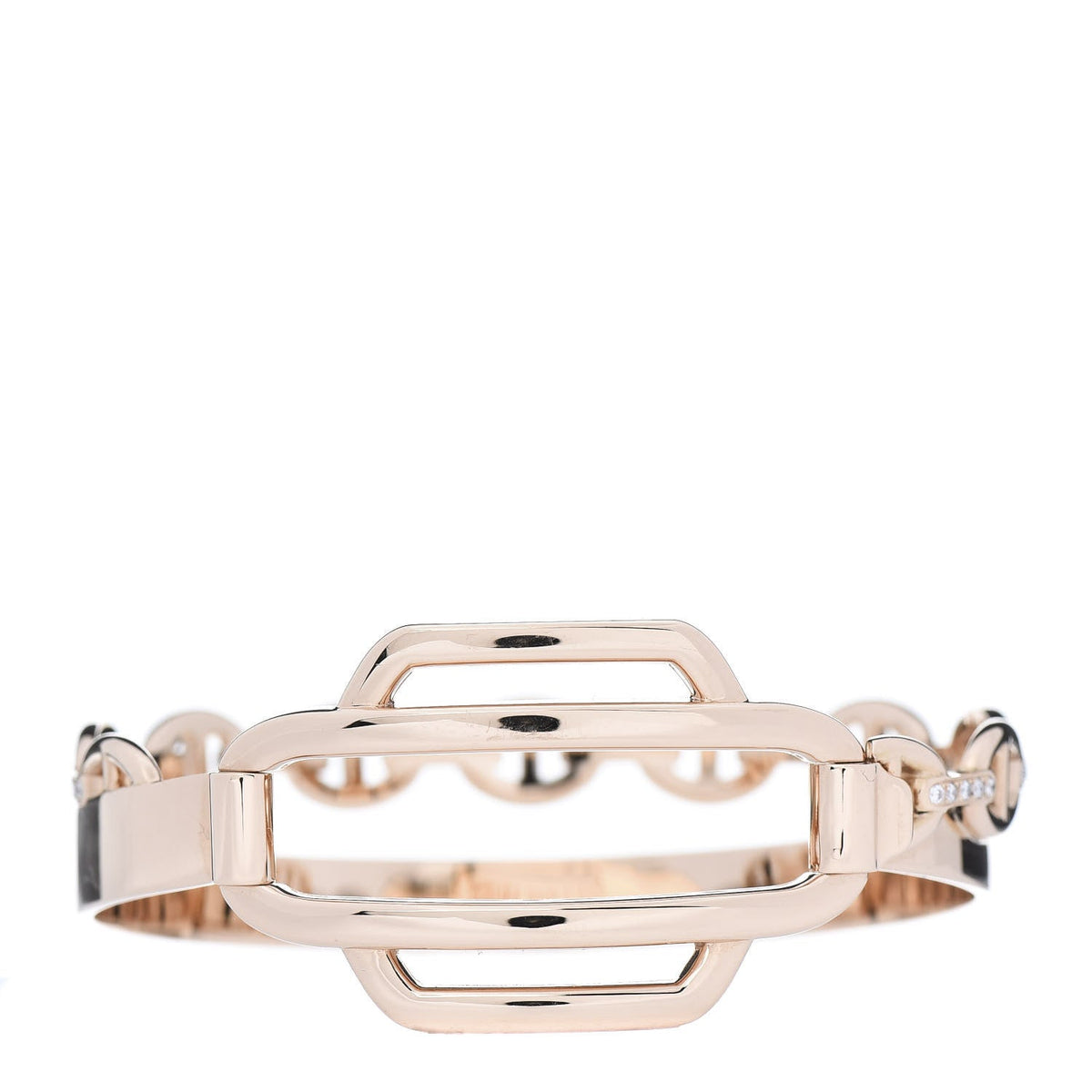 Hermes Kelly Double Tour Diamond Bracelet - 18K Gold