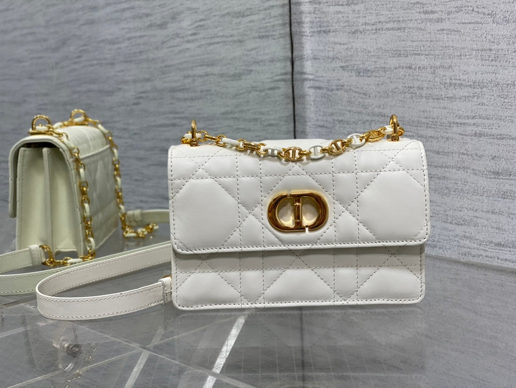 Dior Miss Caro White Macrocannage Lambskin Bag