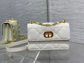 Dior Miss Caro White Macrocannage Lambskin Bag