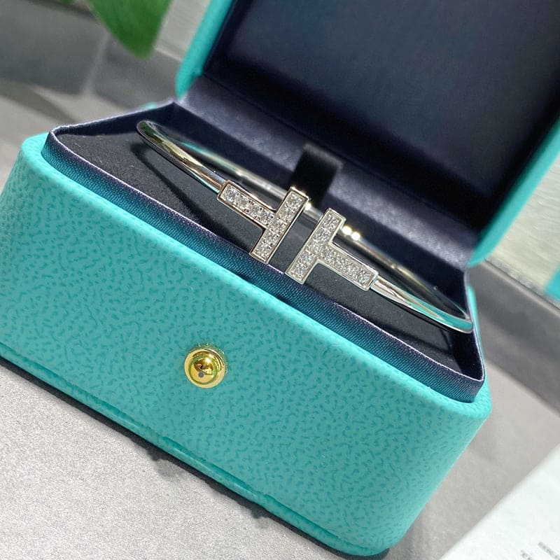 Tiffany Diamond Wire Bracelet - 18K White Gold