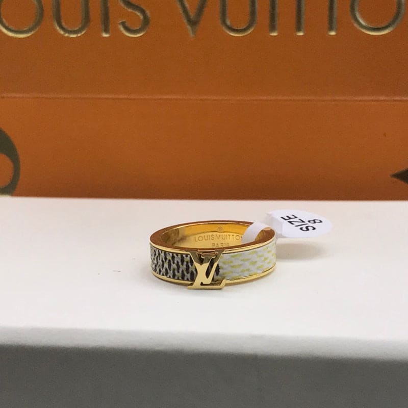 Louis Vuitton Leather Set of Two Rings - 18K Yellow Gold