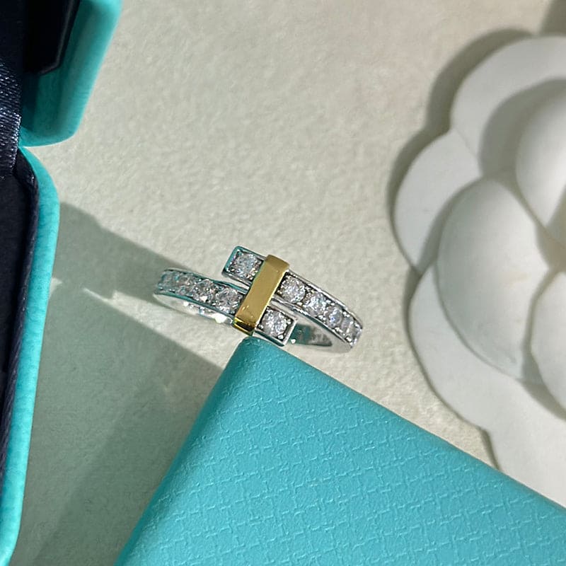 Tiffany Edge Bypass Ring - 18K White Gold