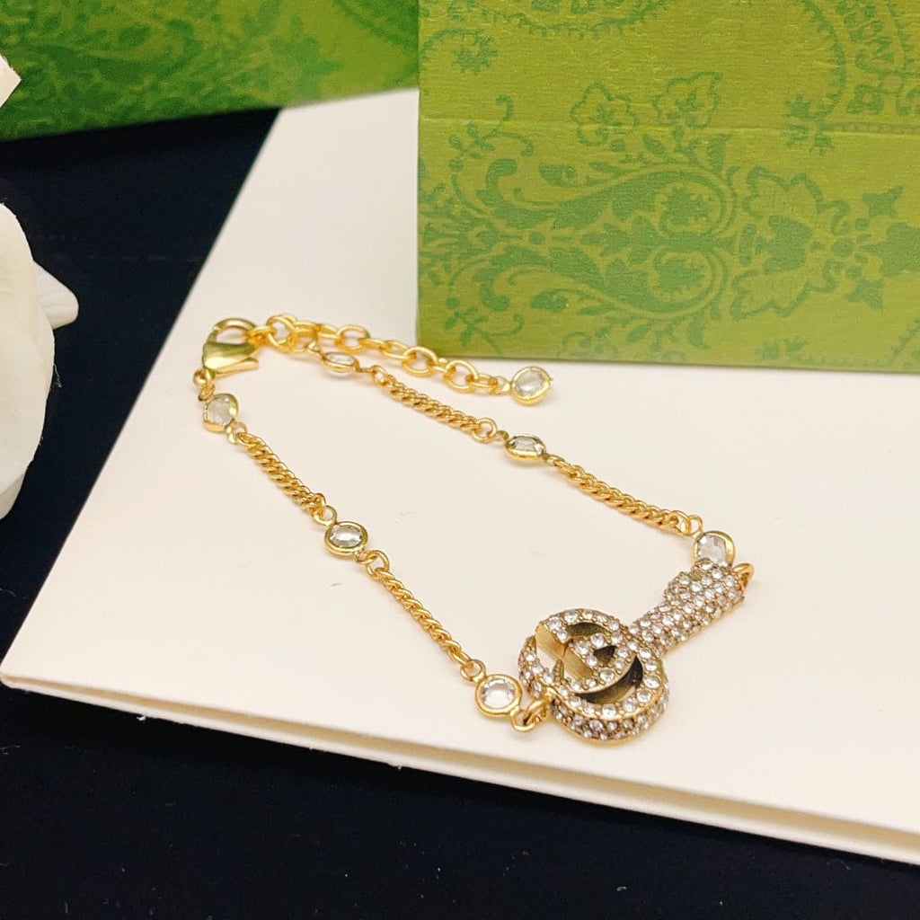 Gucci Double G Crystal Key Bracelet