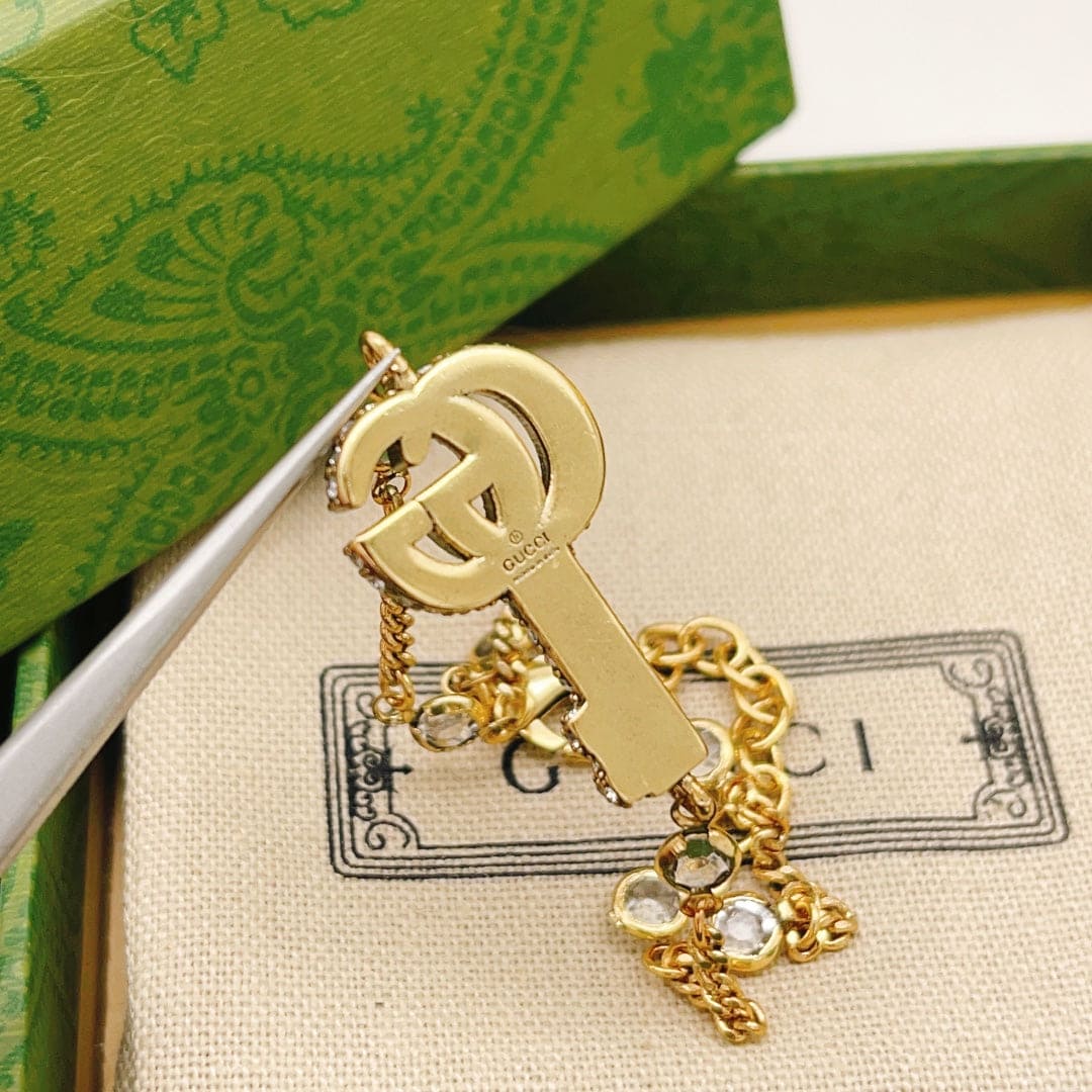 Gucci Double G Crystal Key Bracelet