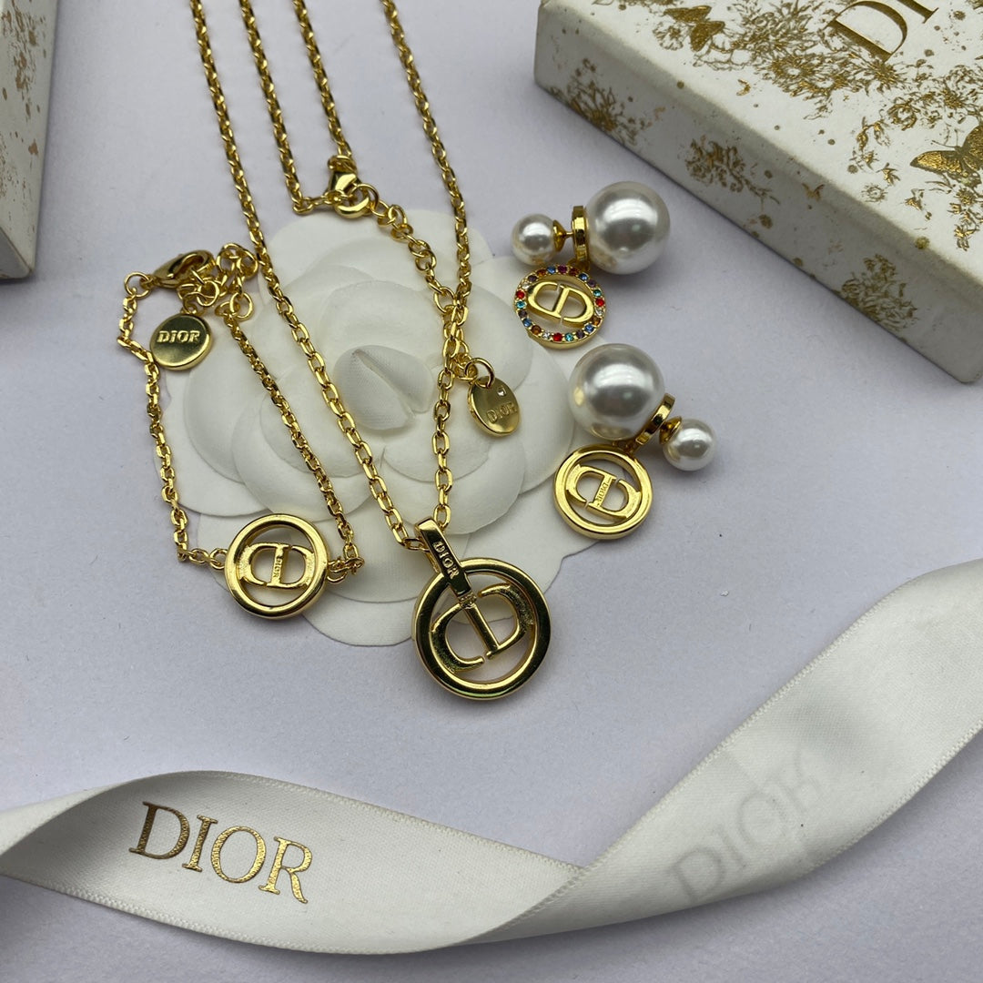 Dior Petit CD Multicolor Crystal Necklace