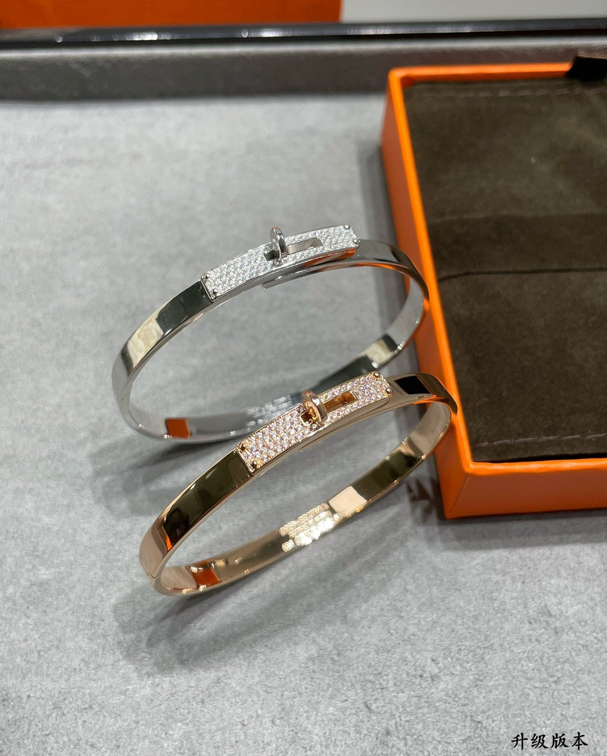 Hermes Kelly Small Model Diamond Bracelet