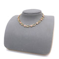 Gucci Double G Interlocking G Red Flowers Necklace