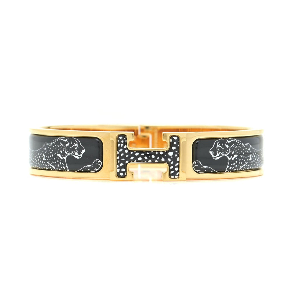 Hermes Guepards Clic Clac Bracelet