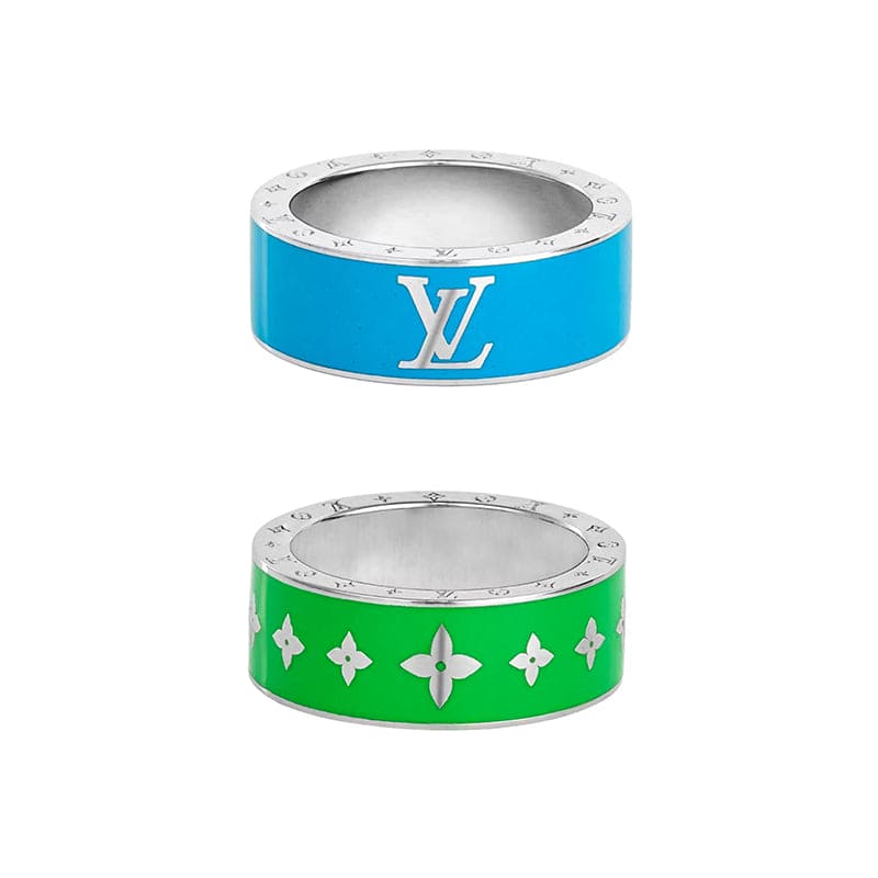 Louis Vuitton Ceramic Set of Two Rings - 18K White Gold