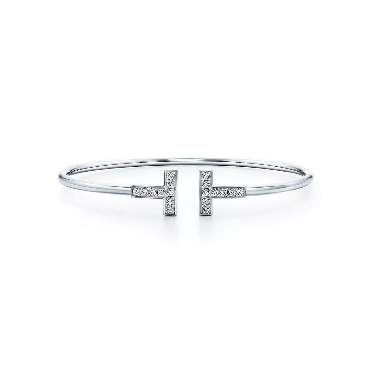 Tiffany Diamond Wire Bracelet - 18K White Gold