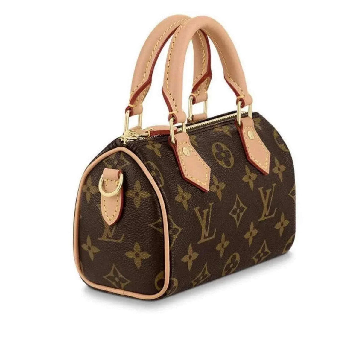 LV Nano Speedy Mini Brown Monogram Handbag