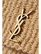 YSL Saint Laurent Kate Medium Raffia Shoulder Bag