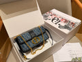 Dior New Fashion Denim Chain Bag - Blue