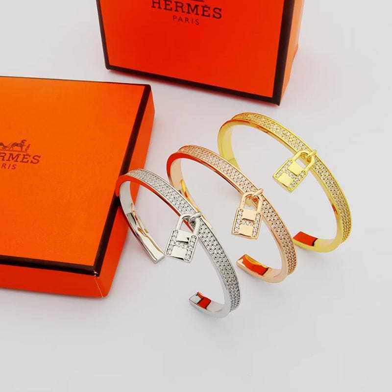 Hermes Kelly Clochette Moissanite Bracelet - 18K White Gold