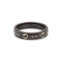 Gucci Double G Icon Black Corundum Ring - 18K Yellow Gold