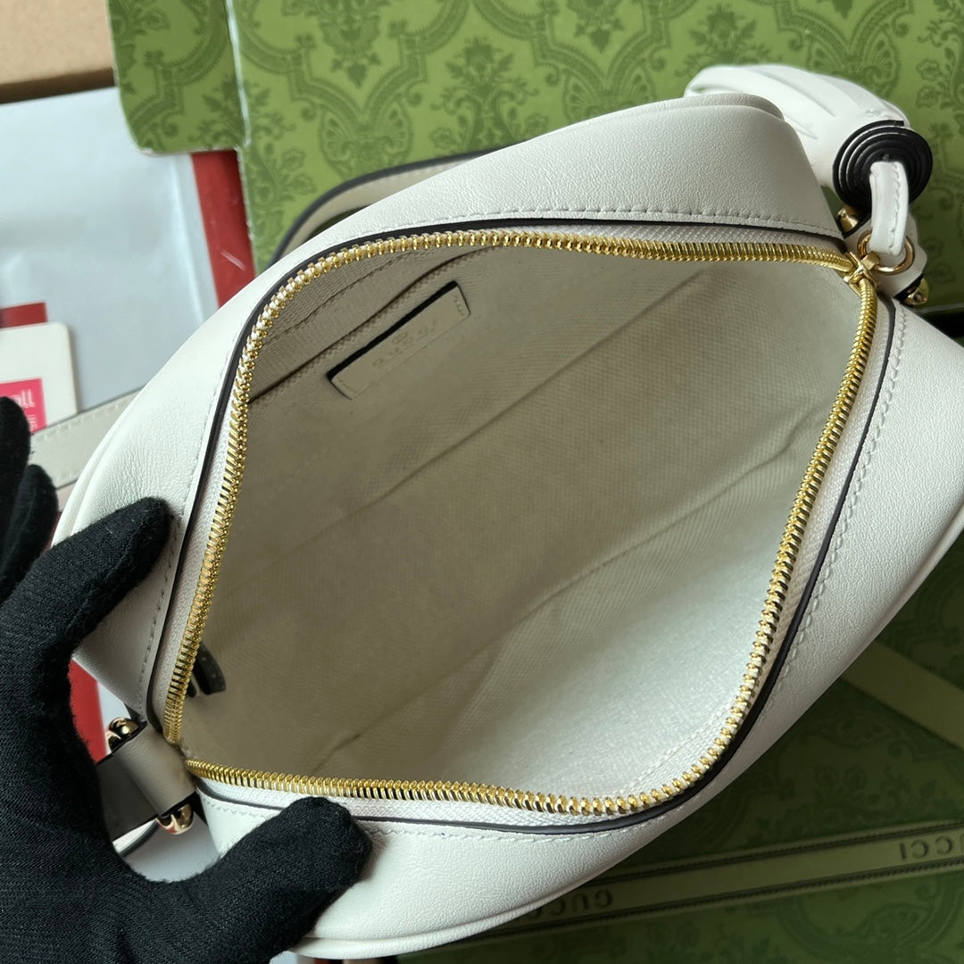 Gucci Blondie Small Shoulder White Leather Bag