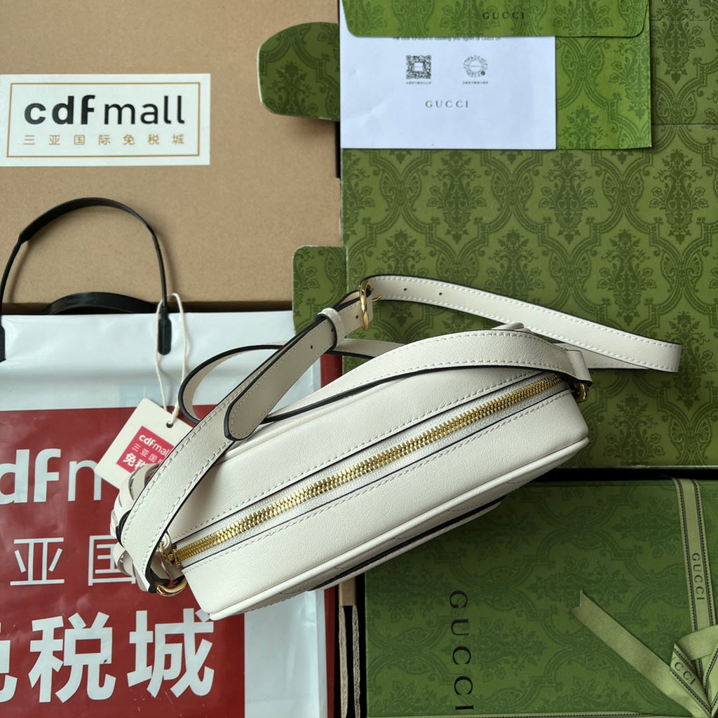 Gucci Blondie Small Shoulder White Leather Bag