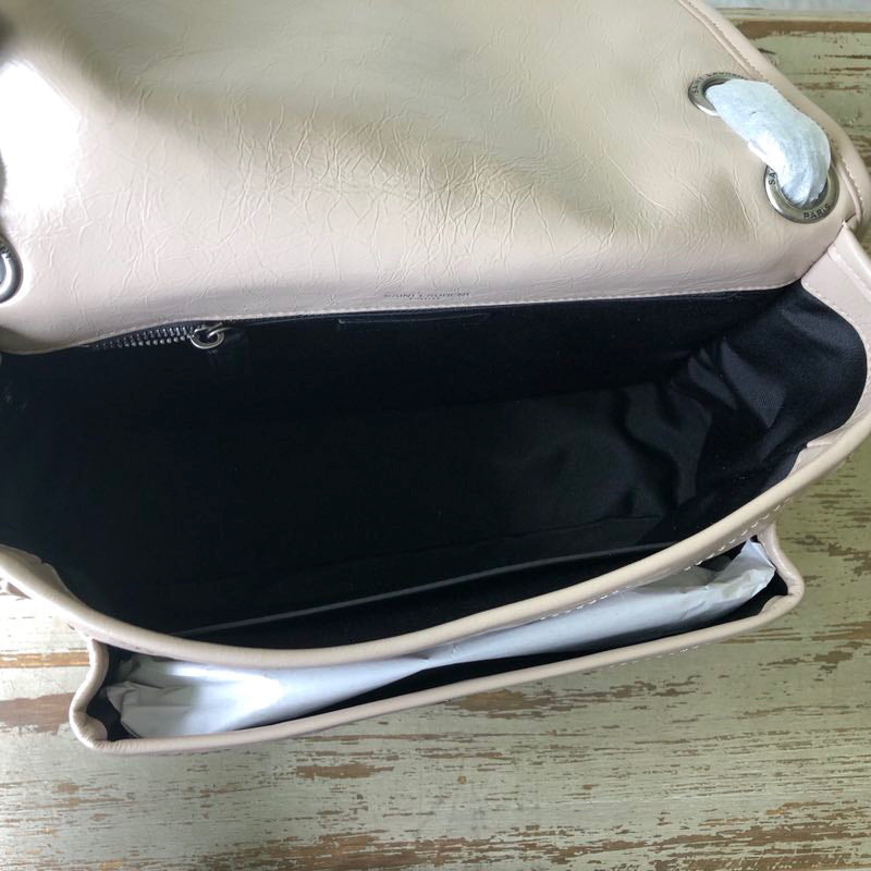YSL Niki 2830 Shoulder Bag - Grey, 28 cm