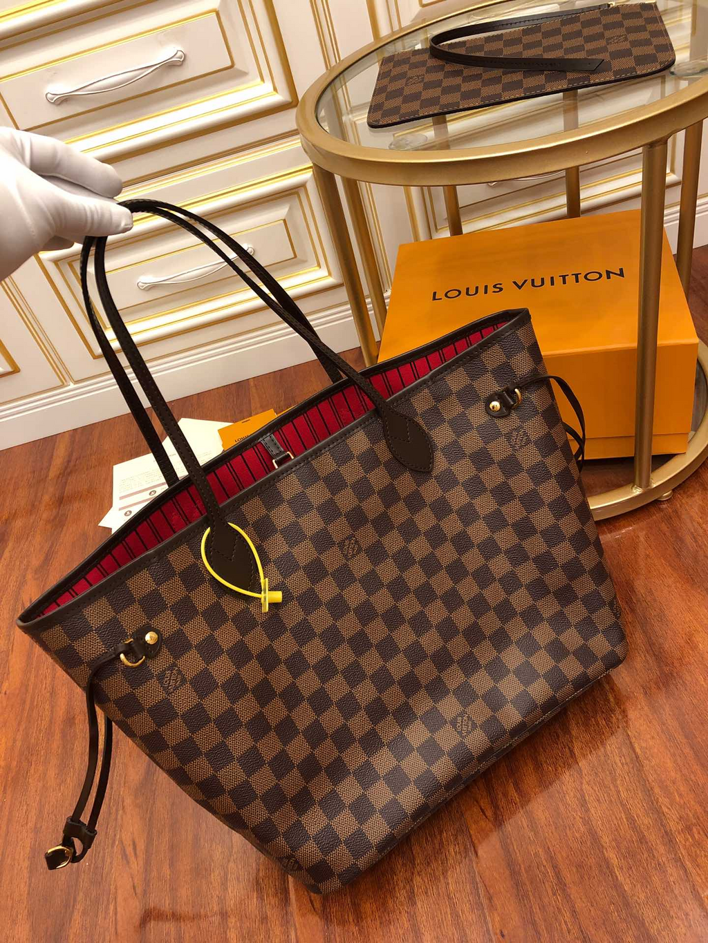 Louis Vuitton Ebene Monogram Leather Bag - Khaki