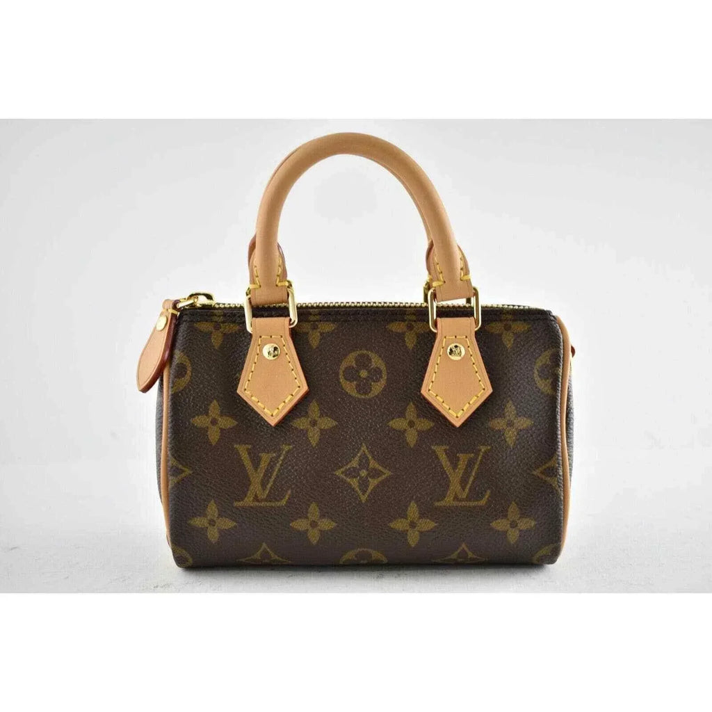 LV Nano Speedy Mini Brown Monogram Handbag
