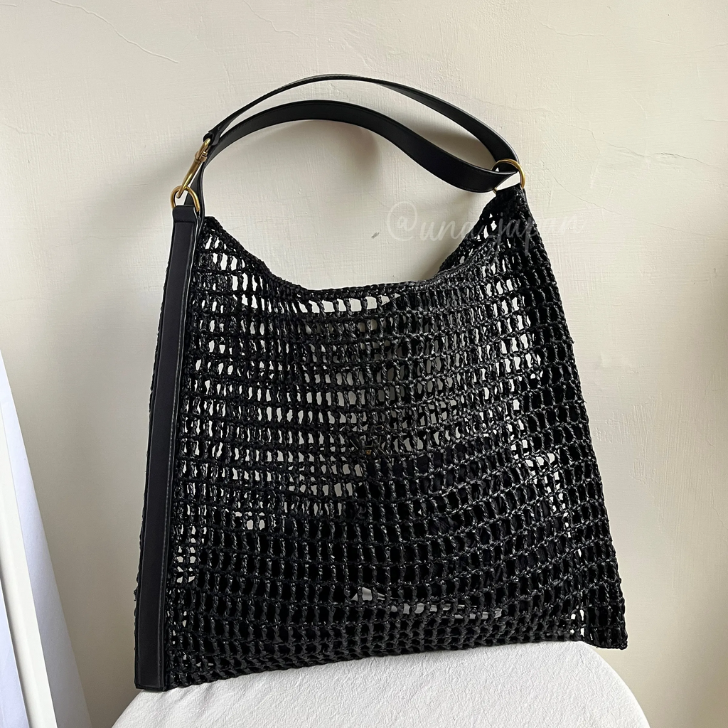 Saint Laurent YSL Raffia Tote Bag