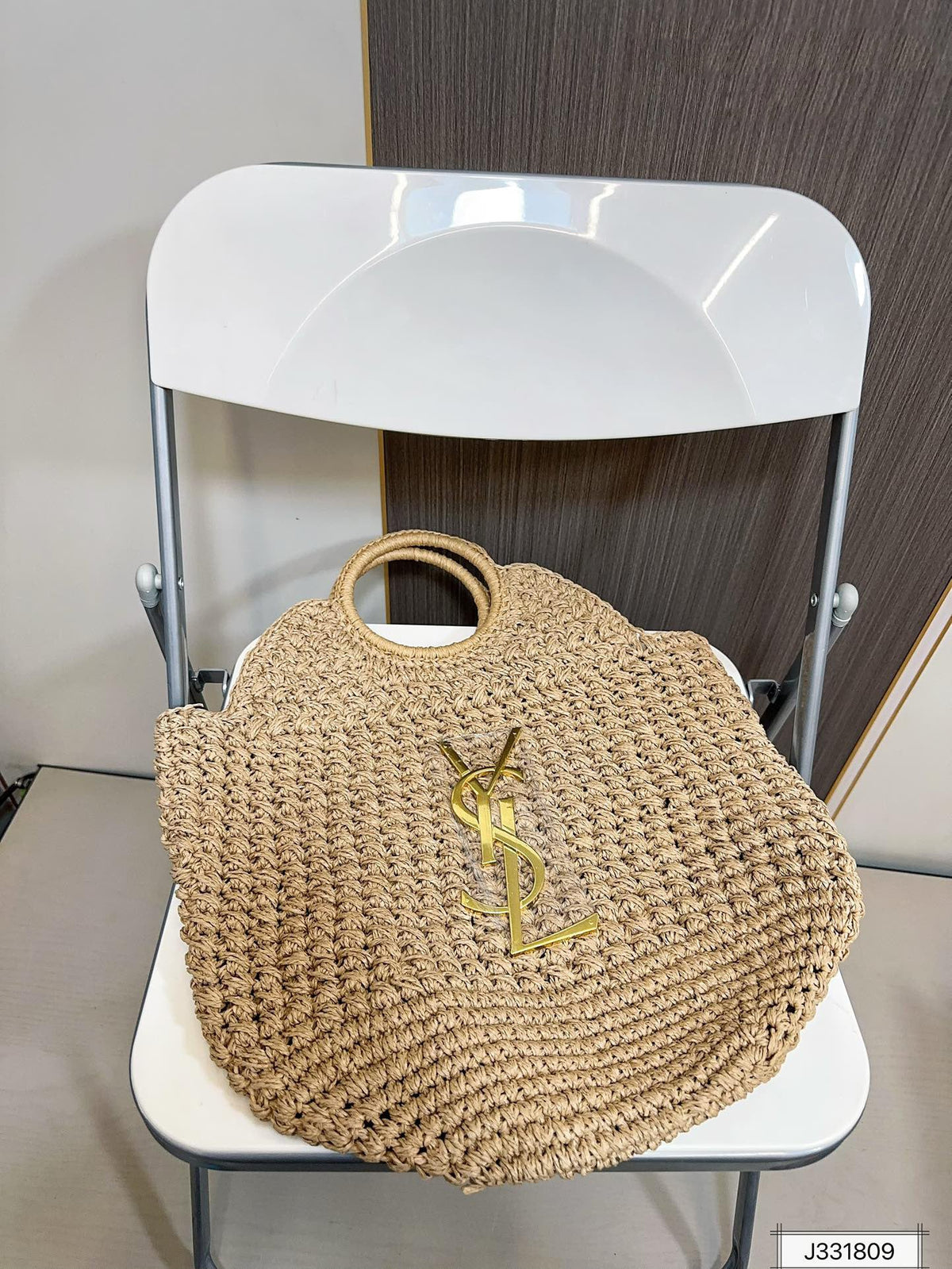 YSL Saint Laurent Summer Raffia Tote Bag