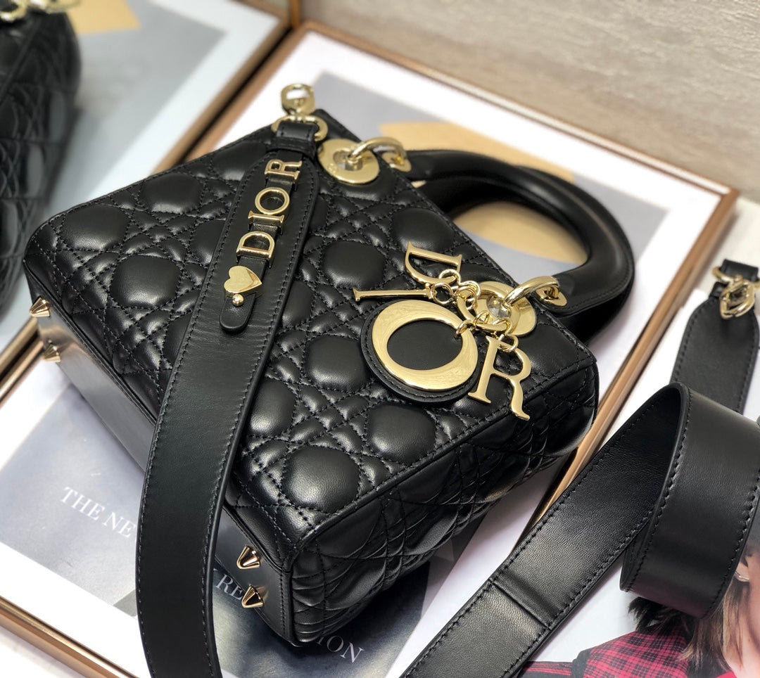 Dior Lady My Abcdior Lambskin Bag - Black